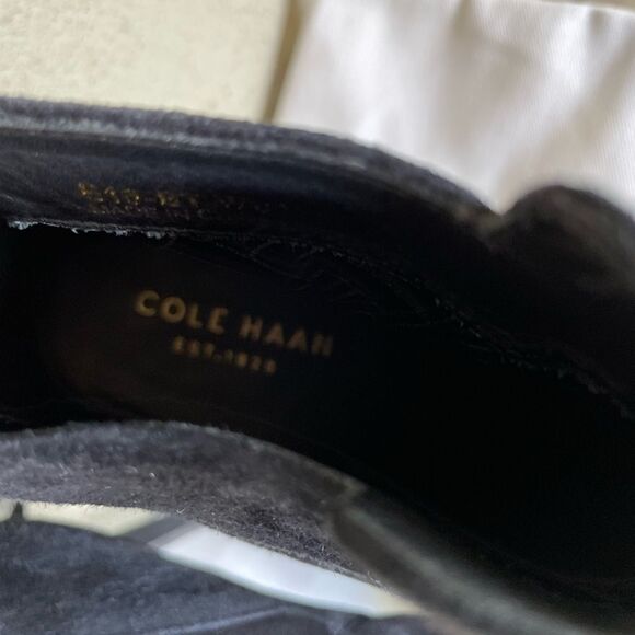 Cole Haan high heeled black suede booties - Picture 12 of 12